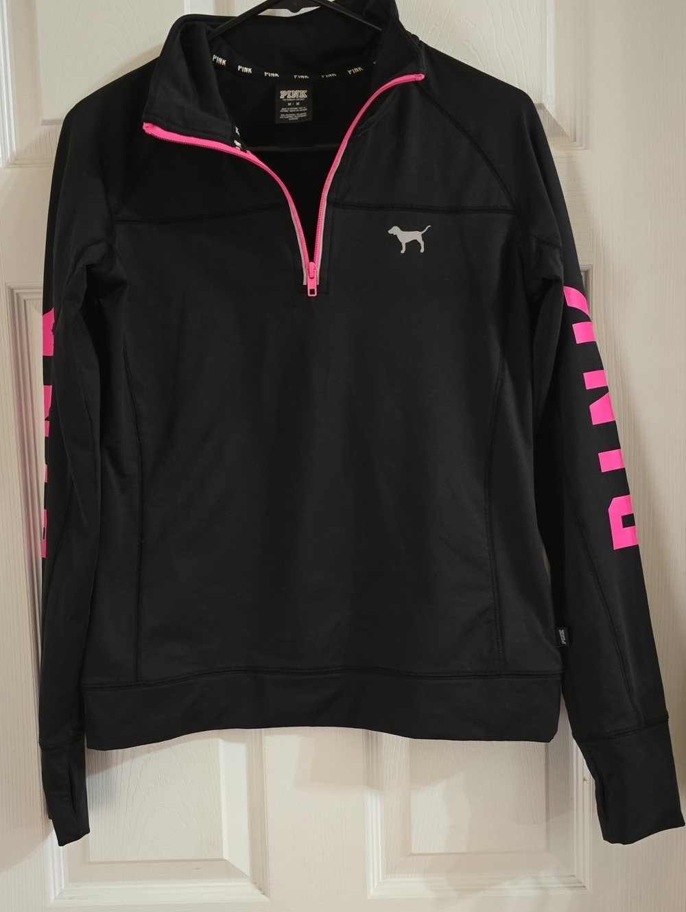 Victoria's Secret PINK Black Top with White Logo